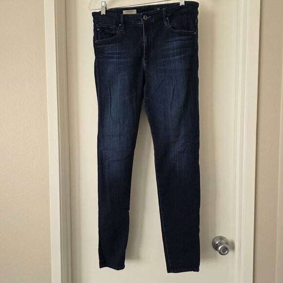 AG ADRIANO GOLDSCHMIED Women's Blue Jeans The Farrah High Rise Skinny Size 32R - Picture 1 of 8